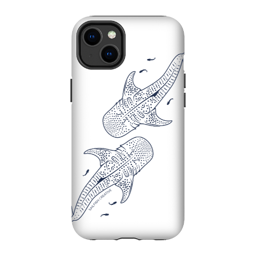 iPhone Tough Phone Case - Whale Sharks Outline - Sailfish Creative