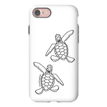 iPhone Tough Phone Case - Turtle Hatchlings Outline - Sailfish Creative