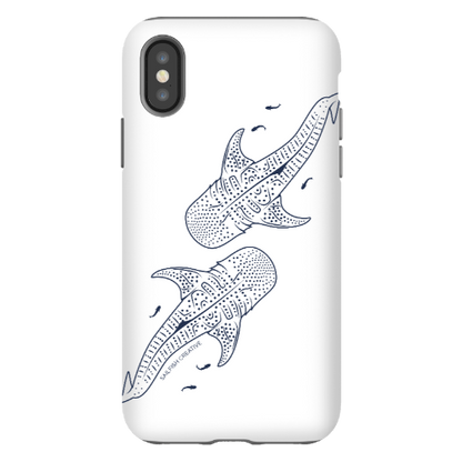 iPhone Tough Phone Case - Whale Sharks Outline - Sailfish Creative