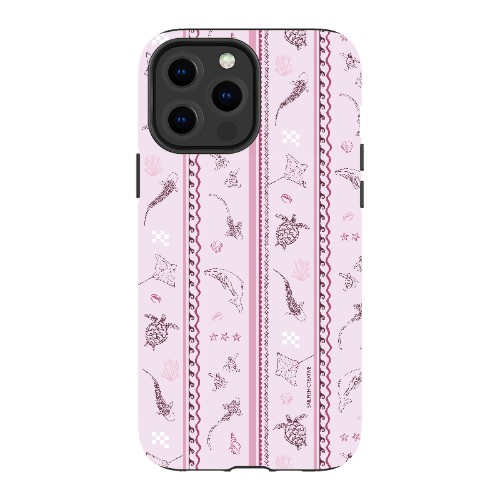iPhone MagSafe Tough Phone Case - Candy Stripes Orchid