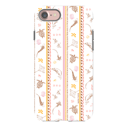 iPhone Tough Phone Case - Candy Stripes on White