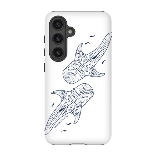 Samsung Tough Phone Case - Whale Sharks Outline - Sailfish Creative