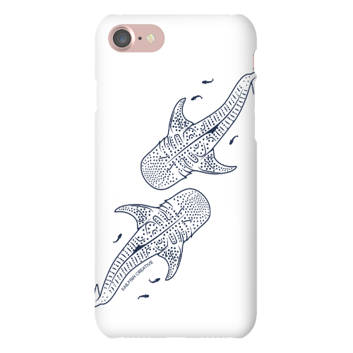 iPhone Snap Phone Case - Whale Sharks Outline - Sailfish Creative