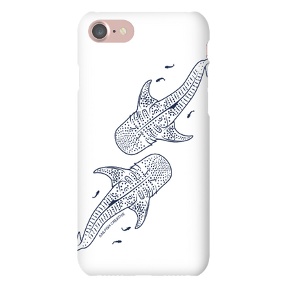 iPhone Snap Phone Case - Whale Sharks Outline - Sailfish Creative