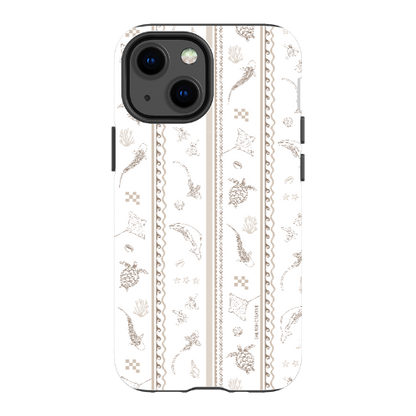 iPhone Tough Phone Case - Candy Stripes Beige