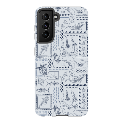 Samsung Tough Case - Busy Print Overcast Blue