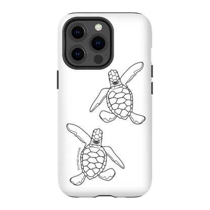 iPhone Tough Phone Case - Turtle Hatchlings Outline - Sailfish Creative