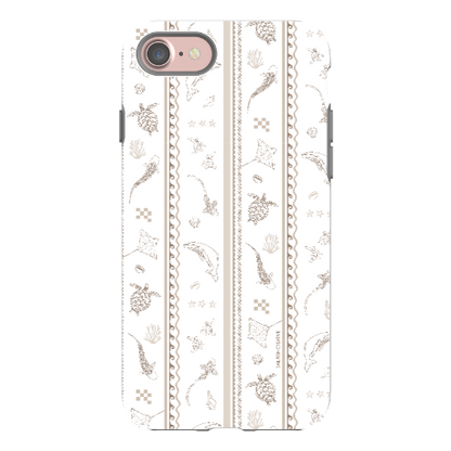 iPhone Tough Phone Case - Candy Stripes Beige
