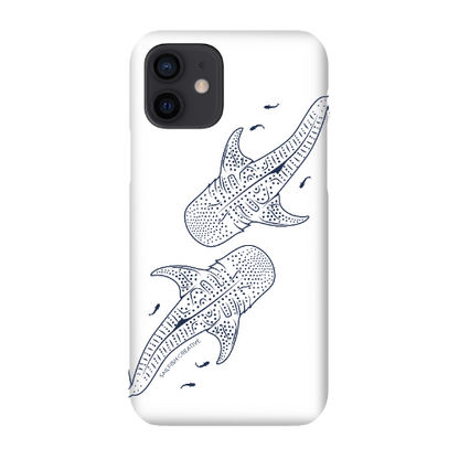 iPhone Snap Phone Case - Whale Sharks Outline - Sailfish Creative