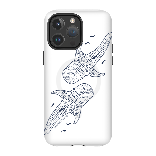 iPhone MagSafe Tough Case - Whale Sharks Outline - Sailfish Creative