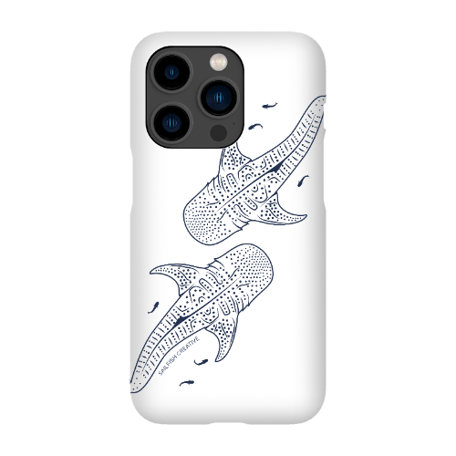 iPhone Snap Phone Case - Whale Sharks Outline - Sailfish Creative
