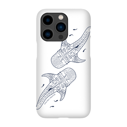iPhone Snap Phone Case - Whale Sharks Outline - Sailfish Creative