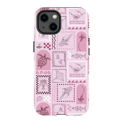 iPhone Tough Phone Case - Arches Print Orchid