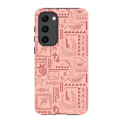 Samsung Tough Case - Busy Print Coral