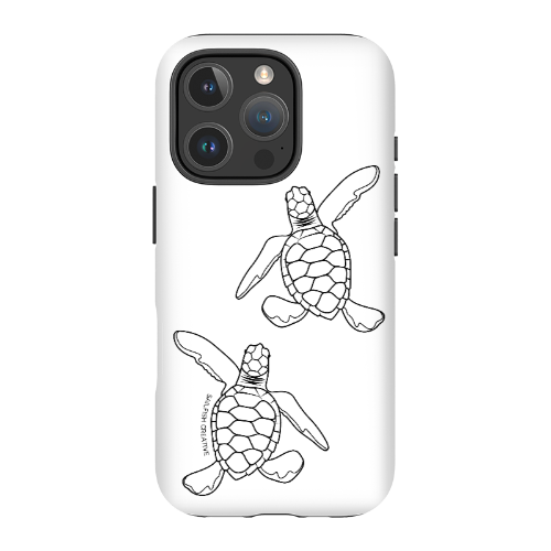iPhone Tough Phone Case - Turtle Hatchlings Outline - Sailfish Creative