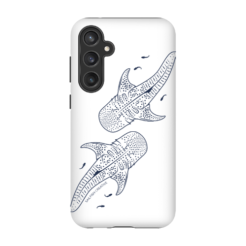Samsung Tough Phone Case - Whale Sharks Outline - Sailfish Creative
