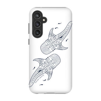 Samsung Tough Phone Case - Whale Sharks Outline - Sailfish Creative