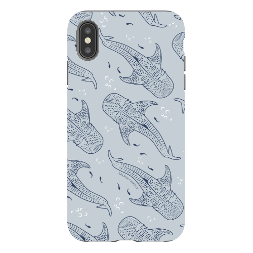 iPhone Tough Phone Case - Whale Sharks Pattern