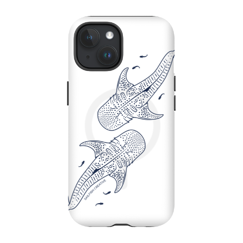 iPhone MagSafe Tough Case - Whale Sharks Outline - Sailfish Creative