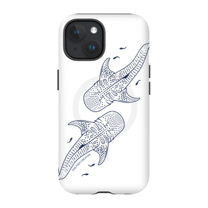 iPhone MagSafe Tough Case - Whale Sharks Outline - Sailfish Creative