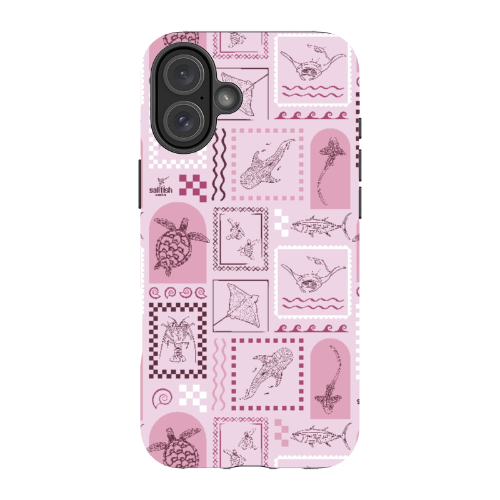 iPhone Tough Phone Case - Arches Print Orchid