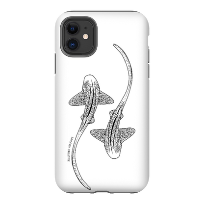 iPhone Tough Phone Case - Leopard Sharks Outline - Sailfish Creative