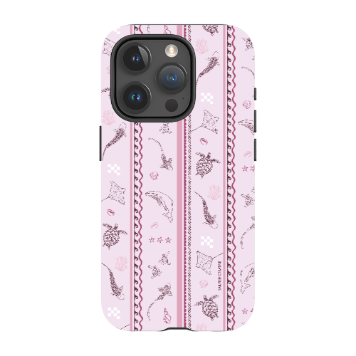 iPhone MagSafe Tough Phone Case - Candy Stripes Orchid