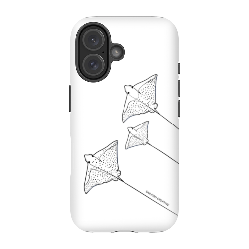 iPhone Tough Phone Case - Eagle Ray Outline - Sailfish Creative