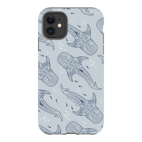 iPhone Tough Phone Case - Whale Sharks Pattern - Sailfish Creative