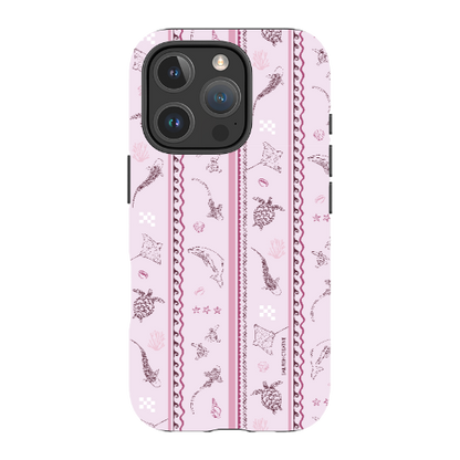 iPhone MagSafe Tough Phone Case - Candy Stripes Orchid