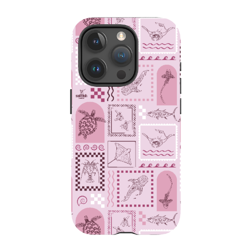 iPhone Tough Phone Case - Arches Print Orchid
