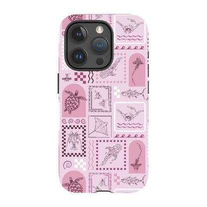 iPhone Tough Phone Case - Arches Print Orchid