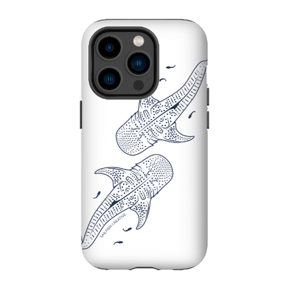 iPhone Tough Phone Case - Whale Sharks Outline - Sailfish Creative