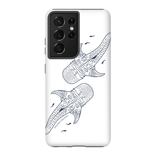 Samsung Tough Phone Case - Whale Sharks Outline - Sailfish Creative