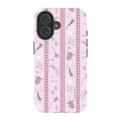 iPhone MagSafe Tough Phone Case - Candy Stripes Orchid