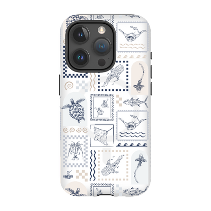 iPhone MagSafe Tough Phone Case - Arches Print Beige