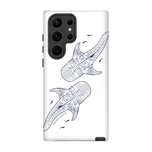 Samsung Tough Phone Case - Whale Sharks Outline - Sailfish Creative