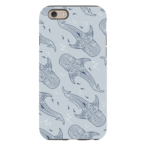 iPhone Tough Phone Case - Whale Sharks Pattern - Sailfish Creative