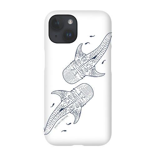 iPhone Snap Phone Case - Whale Sharks Outline - Sailfish Creative