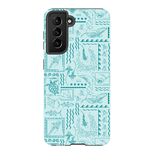 Samsung Tough Case - Busy Print Teal