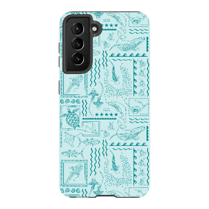 Samsung Tough Case - Busy Print Teal
