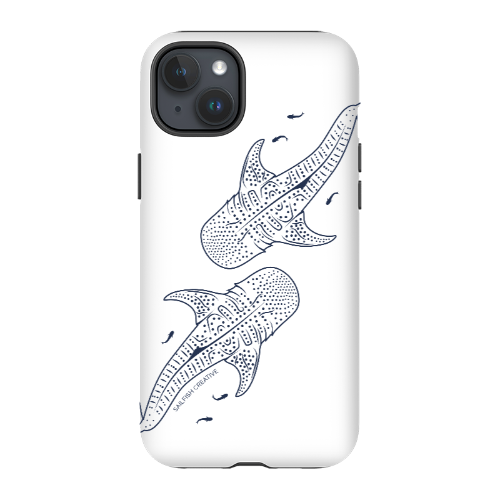 iPhone Tough Phone Case - Whale Sharks Outline - Sailfish Creative