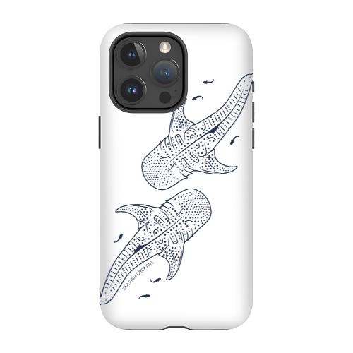 iPhone Tough Phone Case - Whale Sharks Outline - Sailfish Creative