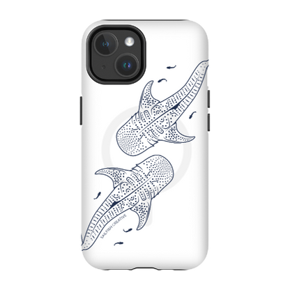 iPhone MagSafe Tough Case - Whale Sharks Outline - Sailfish Creative