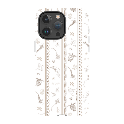 iPhone Tough Phone Case - Candy Stripes Beige