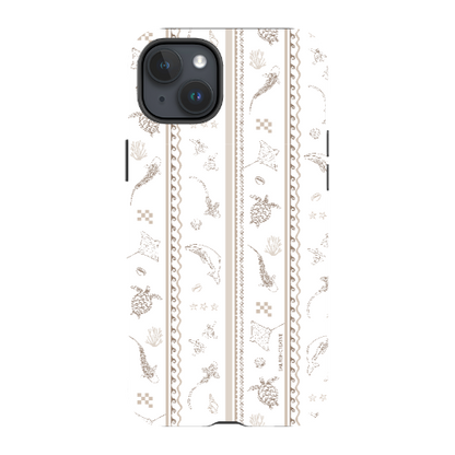 iPhone Tough Phone Case - Candy Stripes Beige
