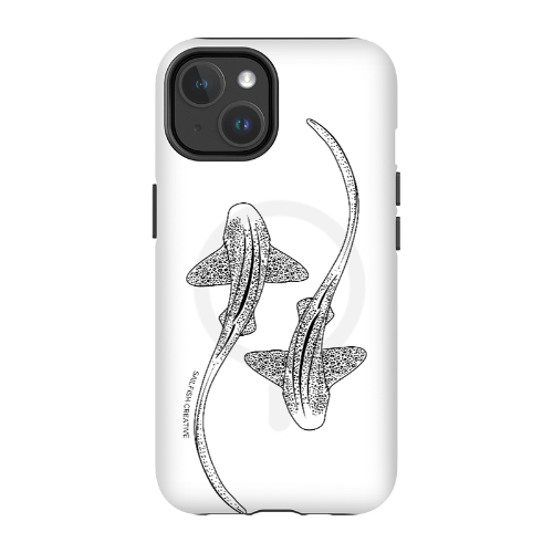 iPhone MagSafe Tough Case - Leopard Shark Outline - Sailfish Creative