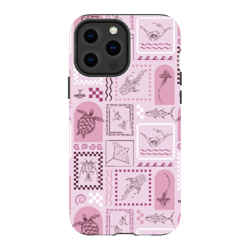 iPhone Tough Phone Case - Arches Print Orchid