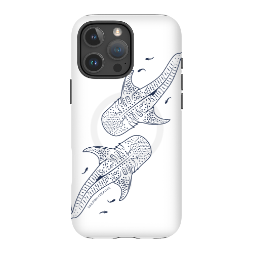 iPhone MagSafe Tough Case - Whale Sharks Outline - Sailfish Creative