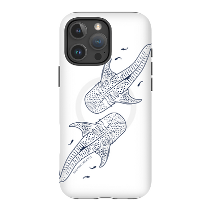iPhone MagSafe Tough Case - Whale Sharks Outline - Sailfish Creative